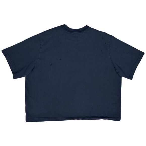 Nike Shirt Womens Crop Center Swoosh Relaxed Boxy‎ Loose Fading Large Black Y2K - Picture 7 of 8